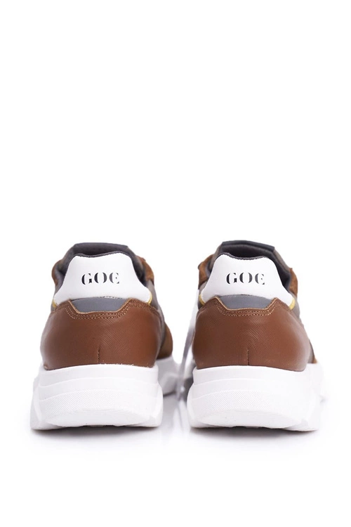 Obuwie Sportowe Męskie Skórzane Brązowe FF1N3021