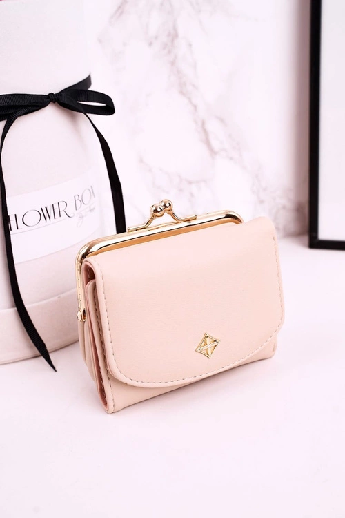 Mały Portfel Damski Zapinany Na Bigiel MILANO Ecru