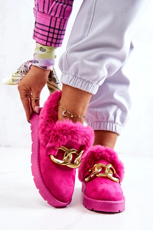 Damskie Papcie Złoty Łańcuch Fuksja Ardrums