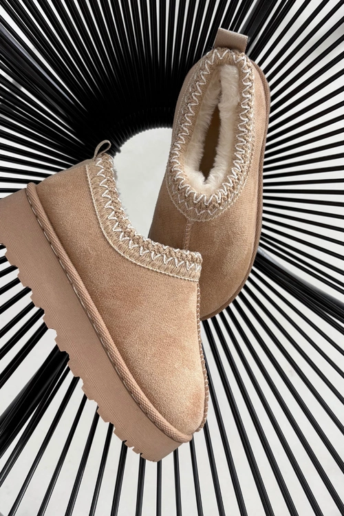 Śniegowce Dziecięce Z Haftem Beżowe Prina