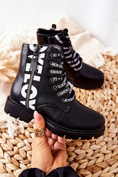 Dziecięce Botki Workery Czarne Pomeroy