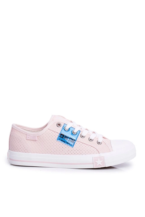 Damskie Trampki Big Star Ażurowe Różowe FF274033