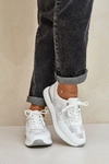 Skórzane Buty Sportowe Sneakersy Damskie S.Barski LR51-551 Białe