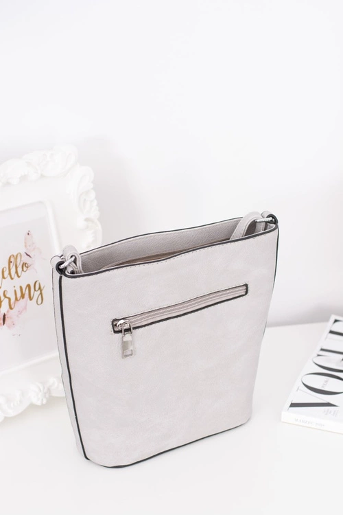 Damska Szara Listonoszka Torebka z Frędzlem