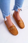 Mokasyny Damskie Lekkie Eko-zamsz Camel Think