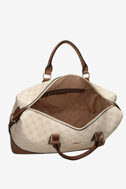 Duża Torba Podróżna NOBO P1250-CM00 Beżowo-Brązowa