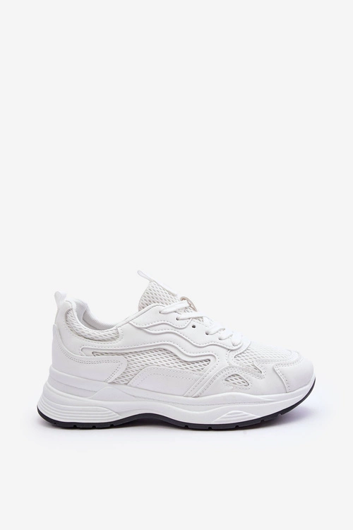 Damskie Buty Sportowe Sneakersy Na Platformie Białe Lomare