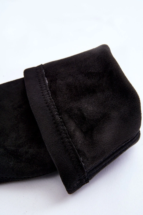 Zamszowe Kozaki Przed Kolano Na Platformie Czarne Lemar Spectrum