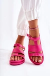 Skórzane Sandały Na Platformie Fuksja Tessy
