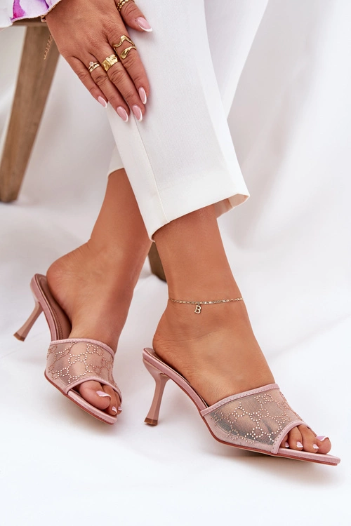 Zdobione Klapki Na Szpilce Szampańskie Ennoriel