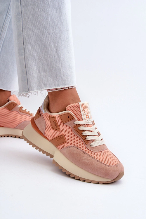 Sneakersy Damskie Big Star NN274976 Pomarańczowe