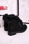 Dziecięce Ocieplane Botki Z Futerkiem Nubuk Czarne Ella