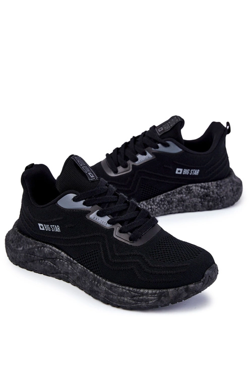 Lekkie Męskie Buty Sportowe Big Star KK174018 Czarne