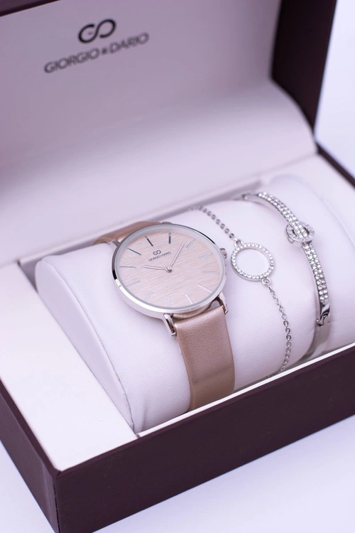 Zestaw Giorgio Dario Złoty Zegarek Dwie Bransolety