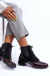 Skórzane Botki Na Płaskim Obcasie Maciejka 06200-08 Czarne