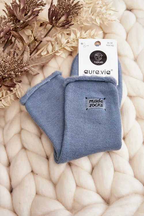 Damskie Grube Skarpety Niebieskie
