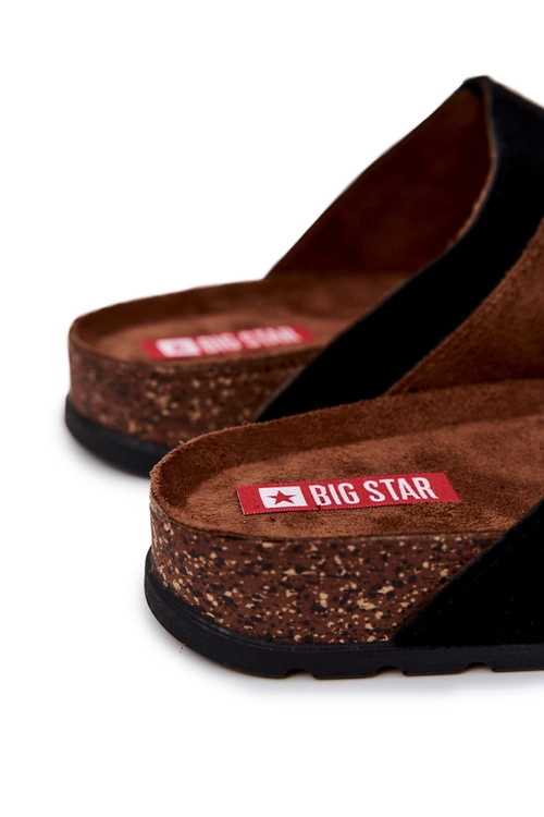 Męskie Klapki Na Rzepy Big Star JJ176001 Czarne