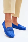 Damskie Zamszowe Mokasyny Kobaltowe Lenvie
