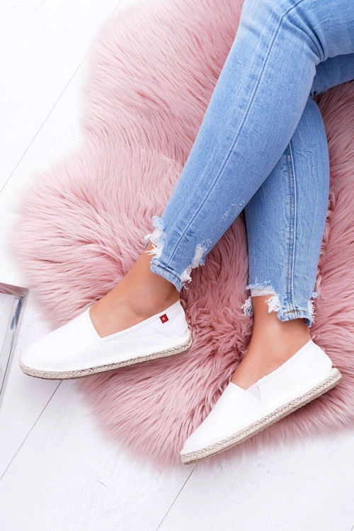 Espadryle Damskie Pleciona Podeszwa Białe Big Star DD274A148