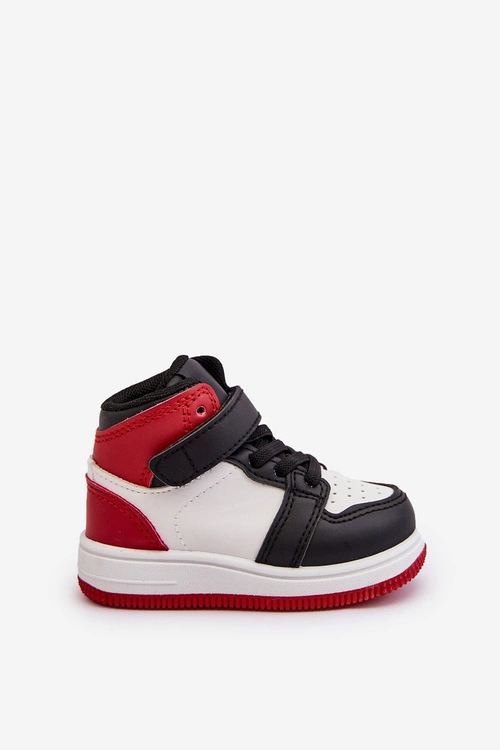 Wysokie Dziecięce Buty Sportowe Biało-Czerwone Teredite