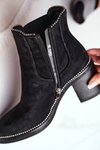 Botki Damskie Na Obcasie Czarne Let Me