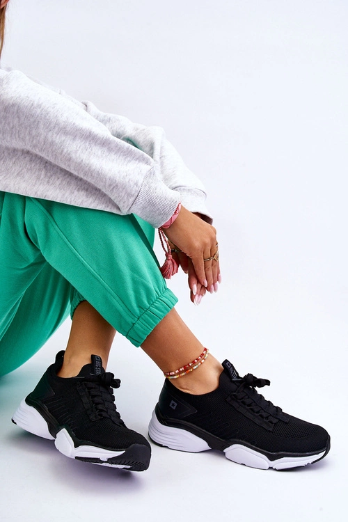 Damskie Wsuwane Buty Sportowe Memory Foam System Big Star LL274A146 Czarne