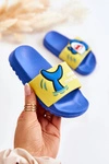 Lekkie Dziecięce Klapki Żółto-Niebieskie Sharky