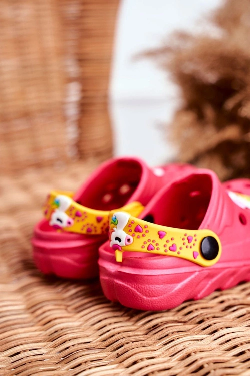 Klapki Dziecięce Piankowe Kroksy Różowe Jednorożec Lily