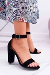 Damskie Sandały Na Słupku Czarne Serenity