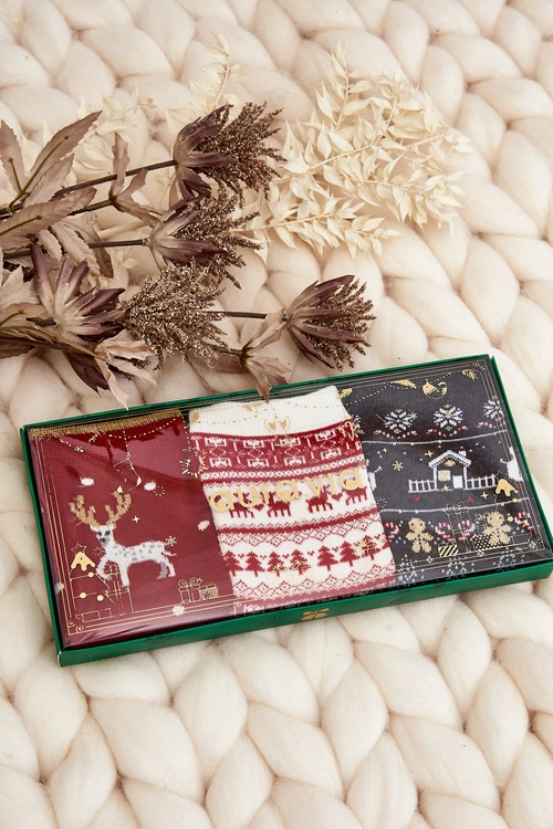 Damski Zestaw Świątecznych Skarpetek 3-Pak