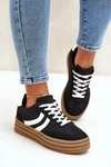 Stylowe Sneakersy Na Platformie Czarne Doriwa