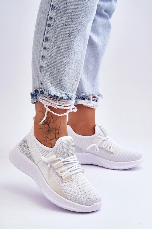 Wsuwane Damskie Buty Sportowe Białe Hold Me!