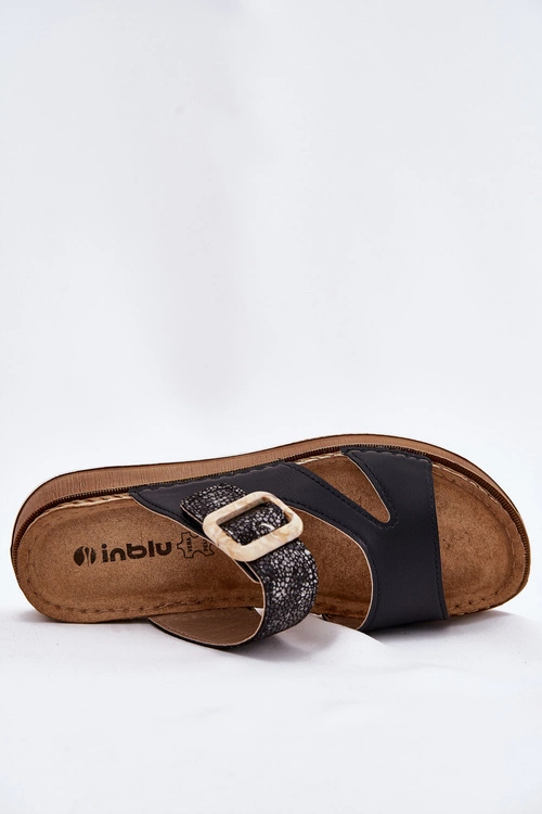 Lekkie Klapki Damskie Z Klamrą Inblu GS000055 Czarne