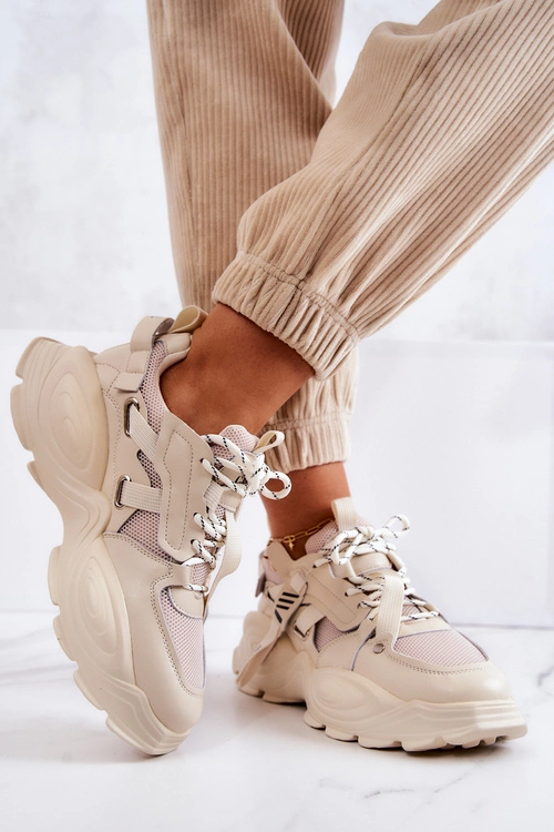 Buty Sportowe Sneakersy GOE JJ2N4082 Beżowe