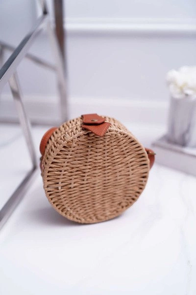 Torebka Pleciona Kuferek Sznurkowy Veeza Camel