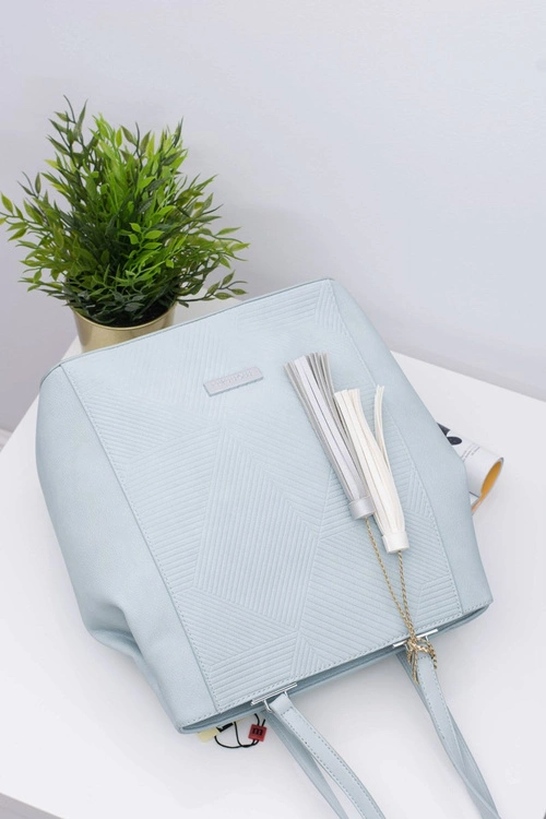 Damska Niebieska Torebka Shopper Worek Monnari