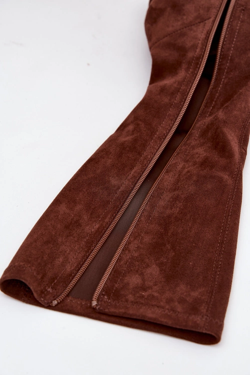 Klasyczne Eko Zamszowe Kozaki Sergio Leone KZ205 Ciemnobrązowe