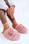 Damskie Futrzane Papcie Różowe Sheryl