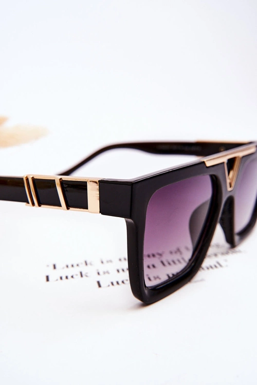 Damskie Okulary Przeciwsłoneczne V130037 Czarne Gradient Fioletowy