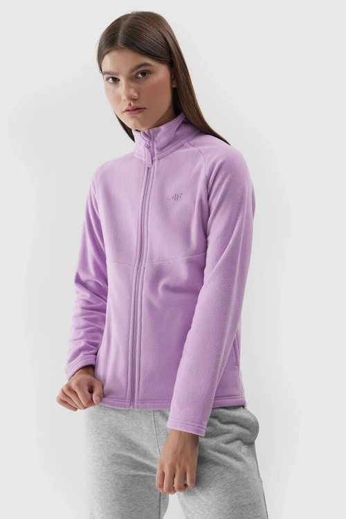 Polar Ze Stójką 4F Regular Damski 4FAW23TFLEF146-52S Fioletowy