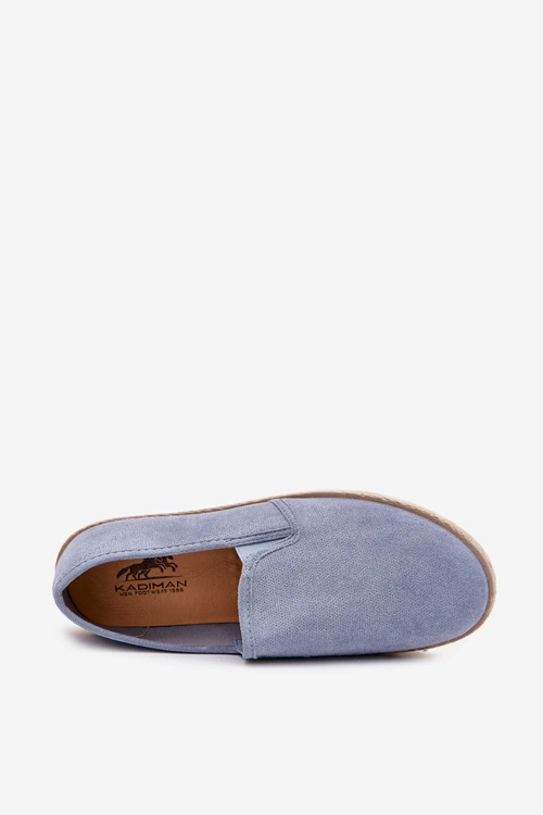 Espadryle Tenisówki Męskie Z Eko Zamszu Niebieskie Lunaria