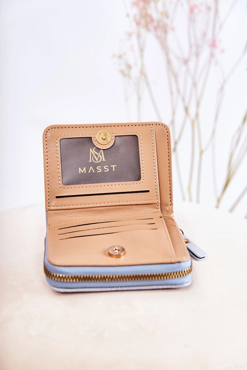 Damski Mały Portfel Z Ozdobą Jasnoniebieski Sanchos