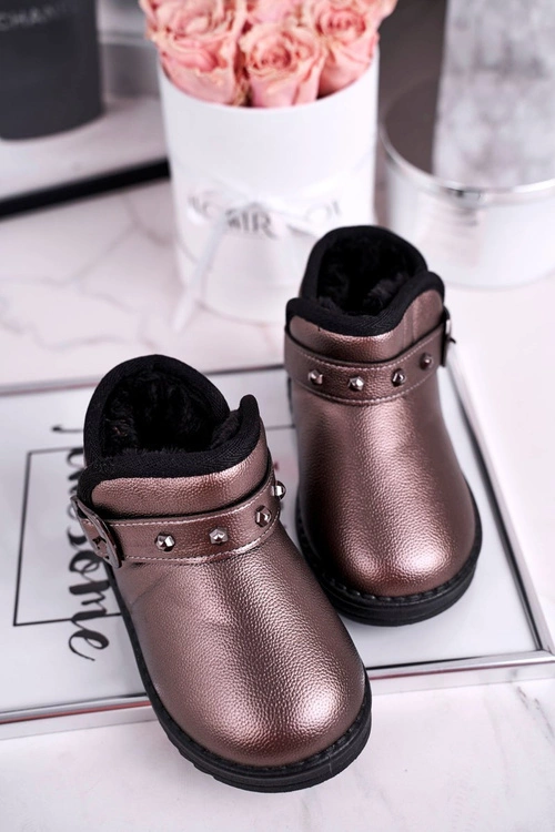 Ocieplane dziecięce botki śniegowce szare Jinnie