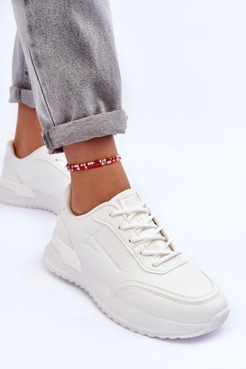 Damskie Klasyczne Buty Sportowe Big Star MM274224 Białe