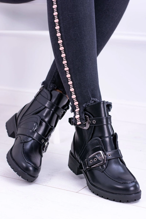 Damskie Botki Z Klamrami Ocieplane Skadi