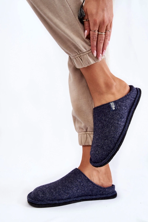 Klasyczne Damskie Papcie Big Star KK276013 Granatowe