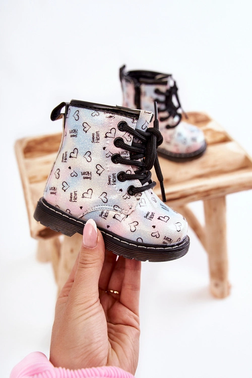 Dziecięce Botki Brokatowe We Wzory Wielokolorowe Reggie