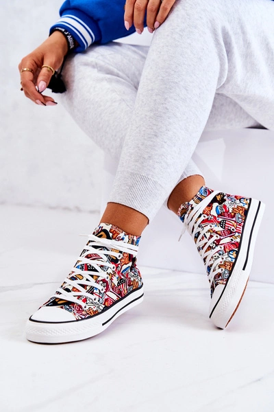 Wysokie Trampki Logowane Multikolor Nollie