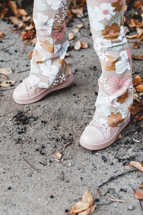 Dziecięce Wysokie Trampki Na Rzep Różowe Cheezi