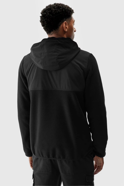 Męski Polar Z Kapturem Regular 4FWAW24TFLEM269-20S Czarny